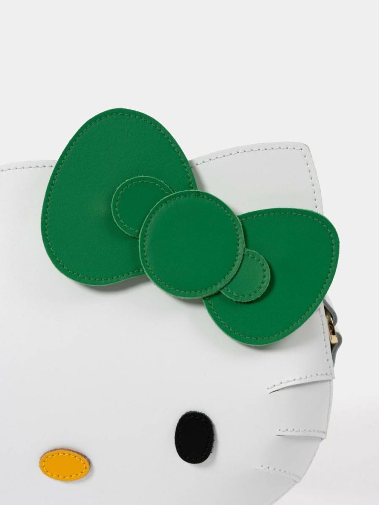Women The Hello Kitty Detachable Bow - Apple Green Crossbody Cambridge Satchel - Image 4