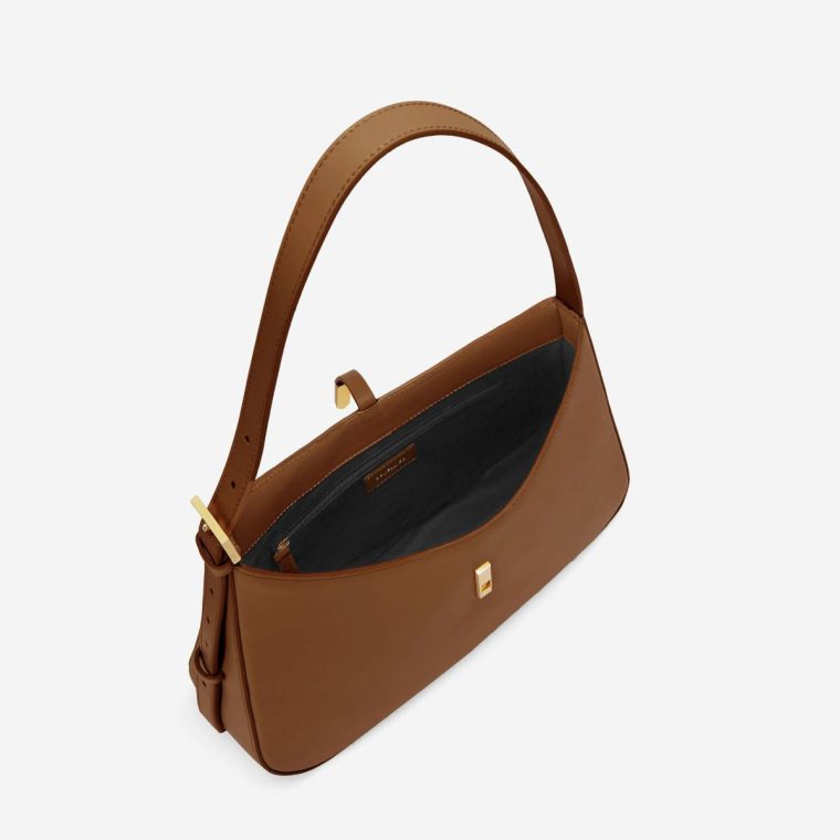 Women The Large Tokyo Shoulder Bags Tan Smooth Demellier - Image 4