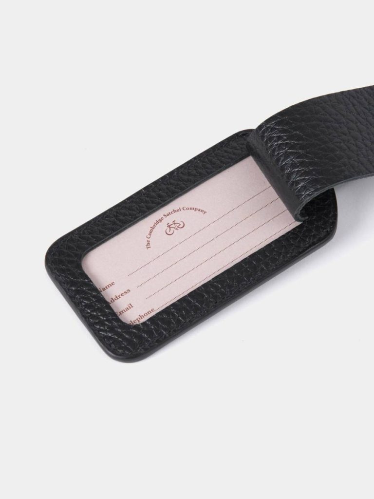 Women The Luggage Tag - Black Calf Grain Cambridge Satchel Small Goods - Image 3