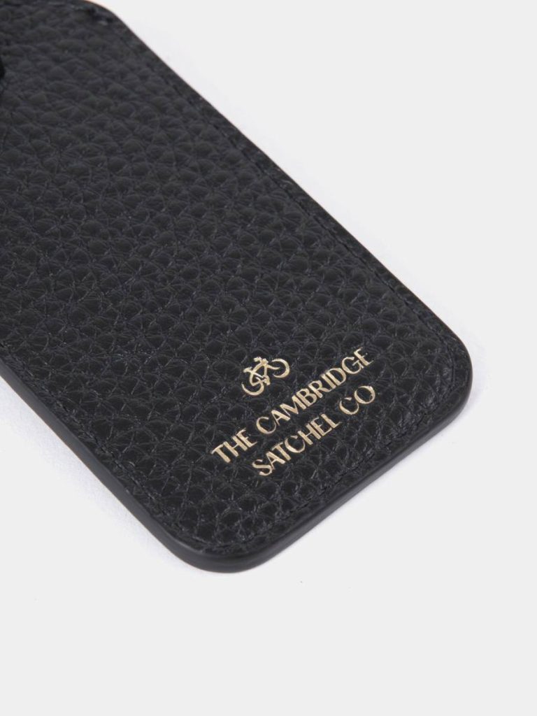 Women The Luggage Tag - Black Calf Grain Cambridge Satchel Small Goods - Image 4