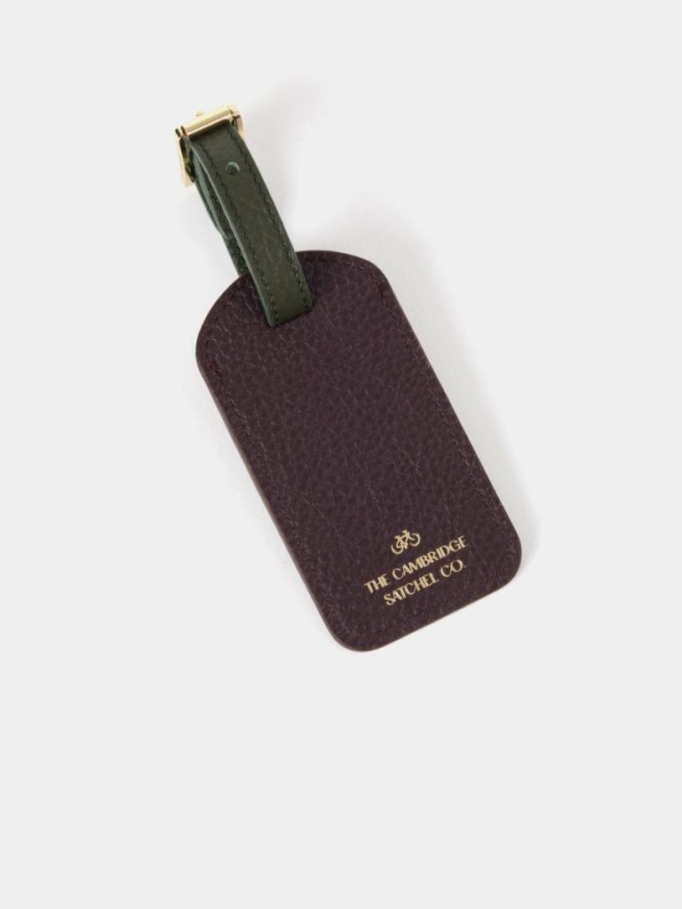 Women The Luggage Tag - Bordeaux Calf Grain & Ivy Calf Grain Small Goods Cambridge Satchel - Image 2