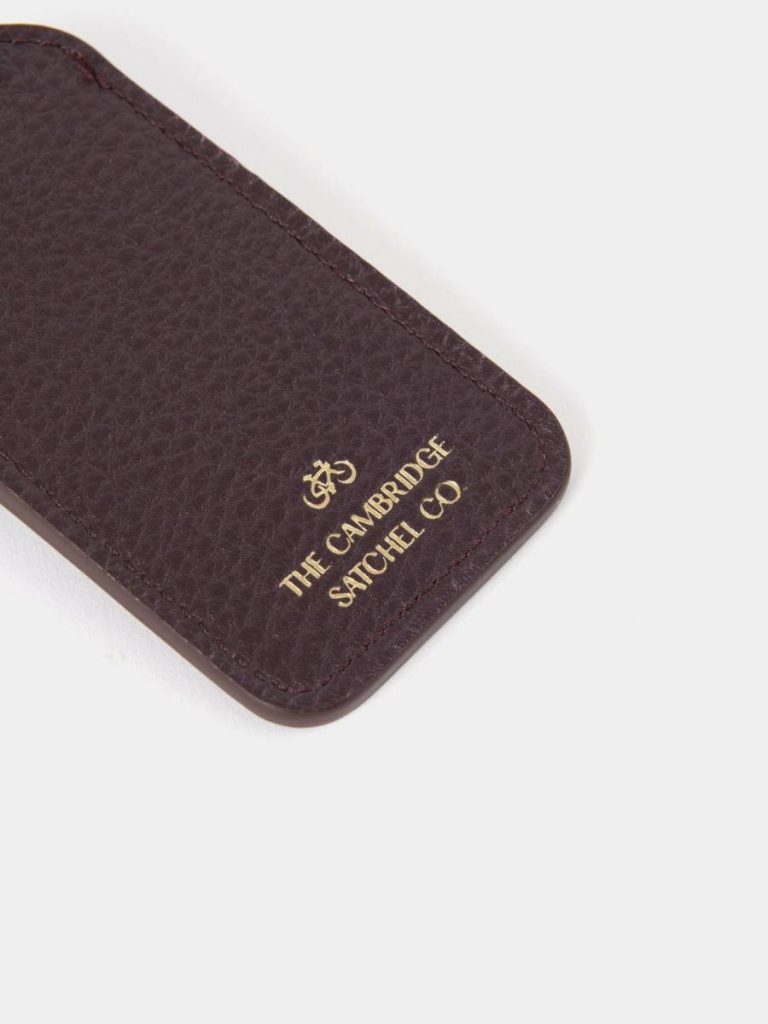 Women The Luggage Tag - Bordeaux Calf Grain & Ivy Calf Grain Small Goods Cambridge Satchel - Image 4