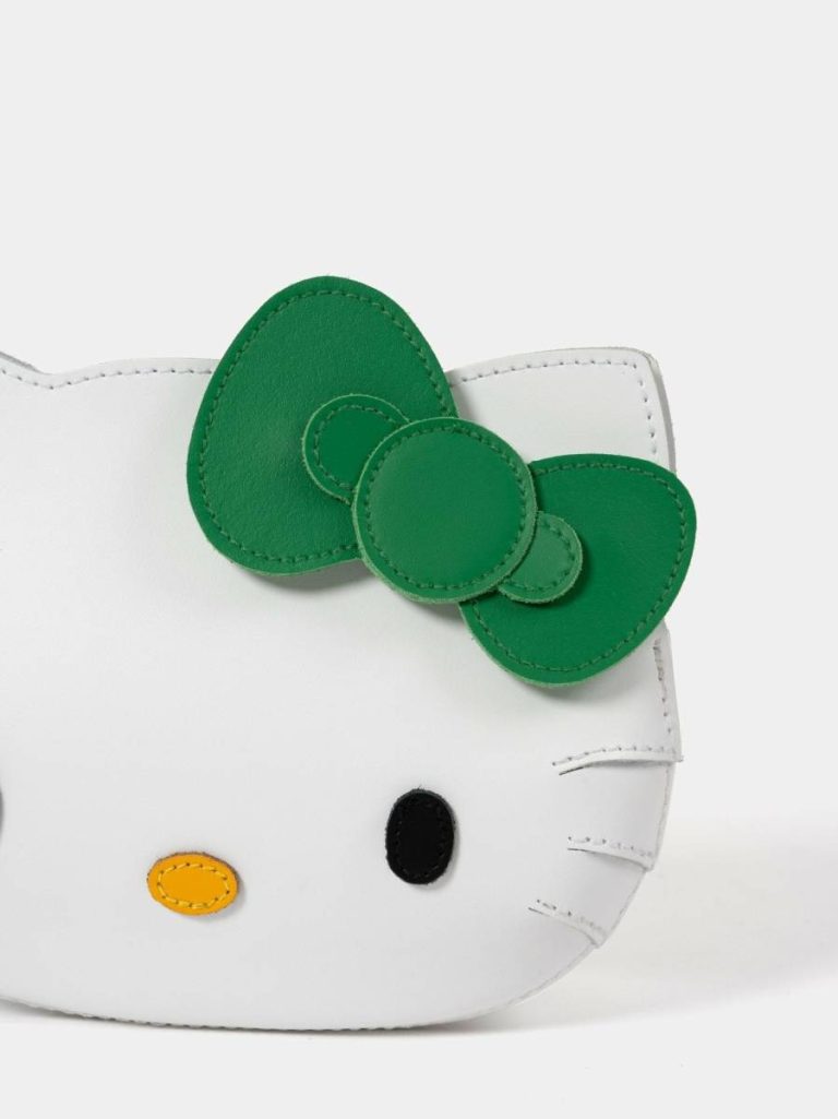 Women The Mini Hello Kitty Detachable Bow - Apple Green Crossbody Cambridge Satchel - Image 4