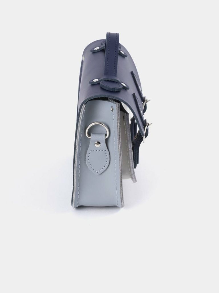 Women The Mini - Midnight Picnic Matte, French Grey & Clay Cambridge Satchel Satchels - Image 4