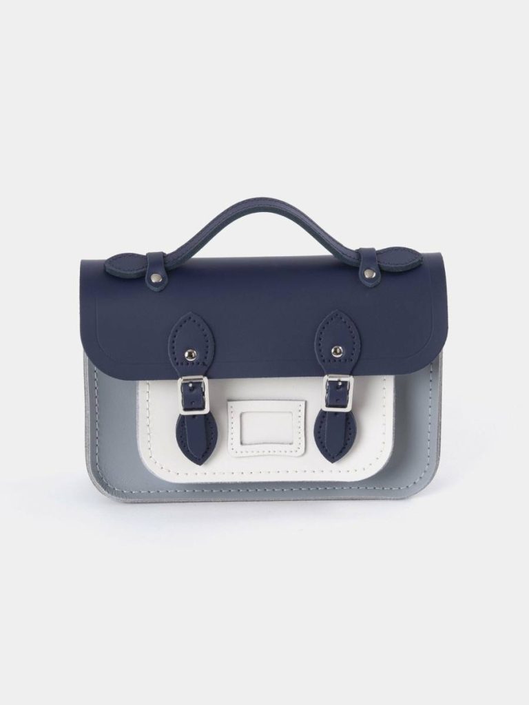 Women The Mini - Midnight Picnic Matte, French Grey & Clay Cambridge Satchel Satchels