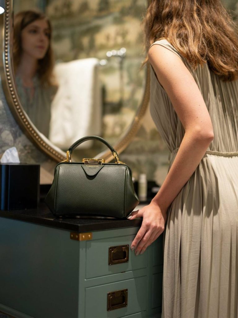 Women The Mini Sophie - Ivy Calf Grain Cambridge Satchel Handbags - Image 2