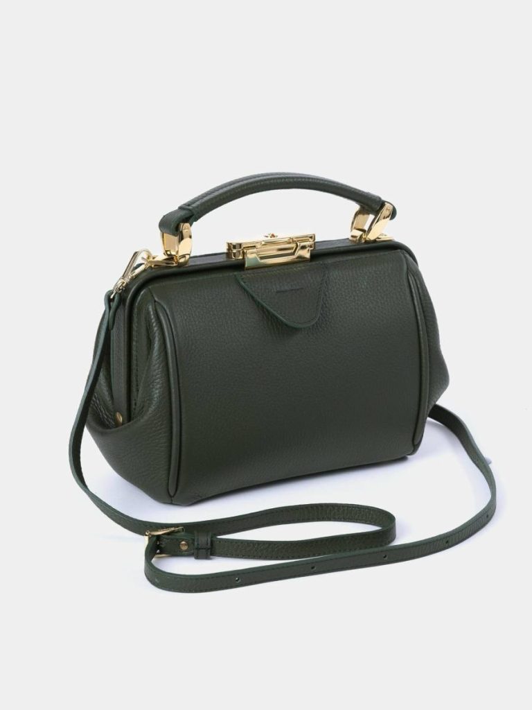 Women The Mini Sophie - Ivy Calf Grain Cambridge Satchel Handbags - Image 3