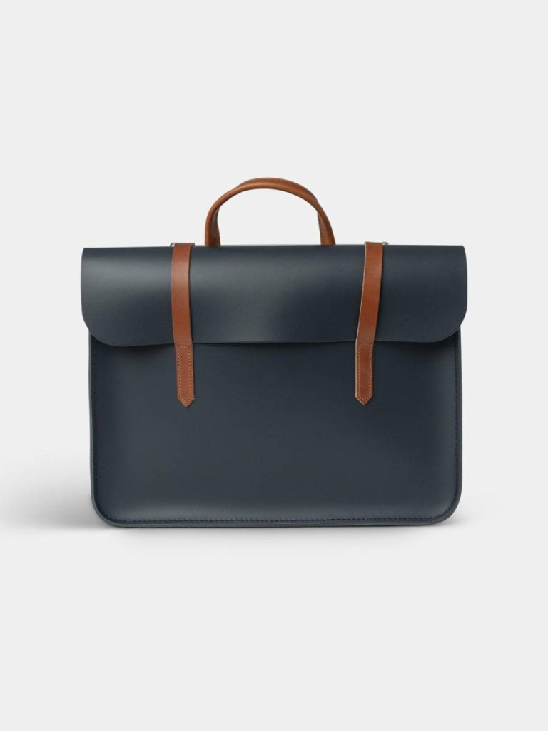 Women The Music Case -Navy & Tan Cambridge Satchel Crossbody