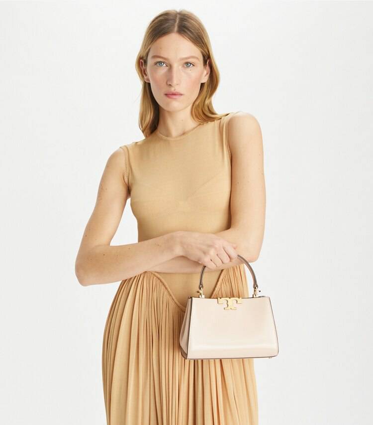 Women Tory Burch Crossbody Bags Rose Pink Mini Eleanor Satchel - Image 2
