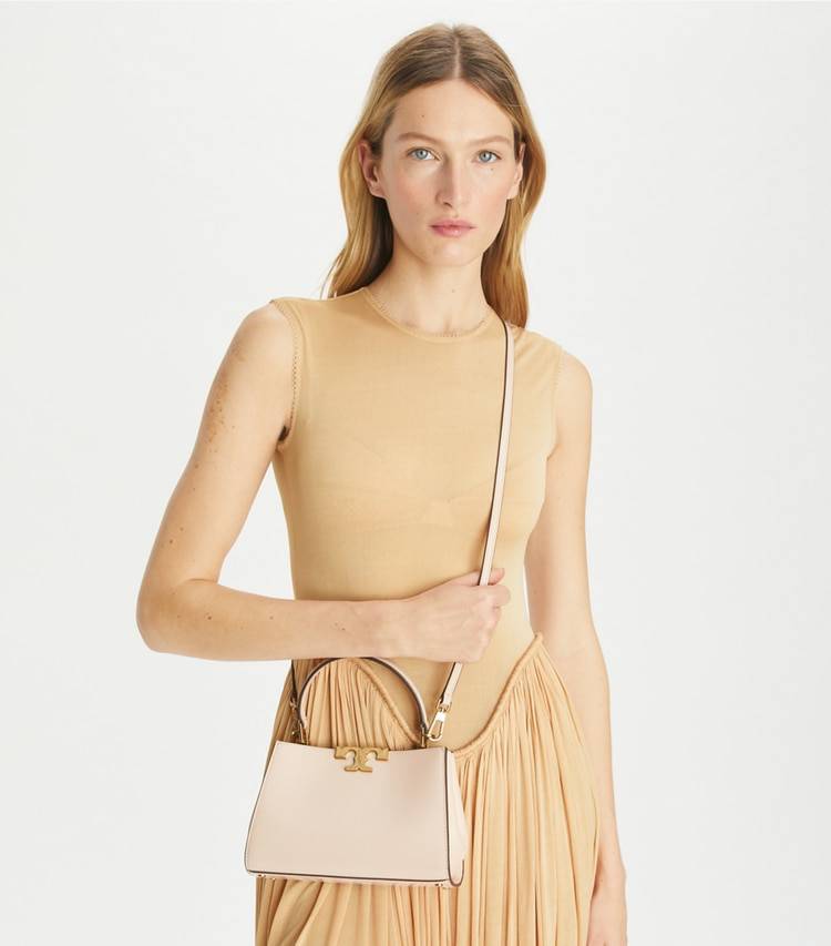 Women Tory Burch Crossbody Bags Rose Pink Mini Eleanor Satchel - Image 3