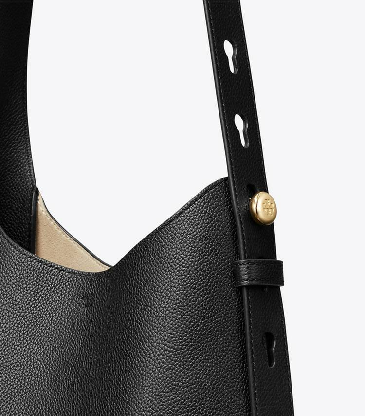 Women Tory Burch Hobo Bags Small Romy Hobo Bag Black - Image 4