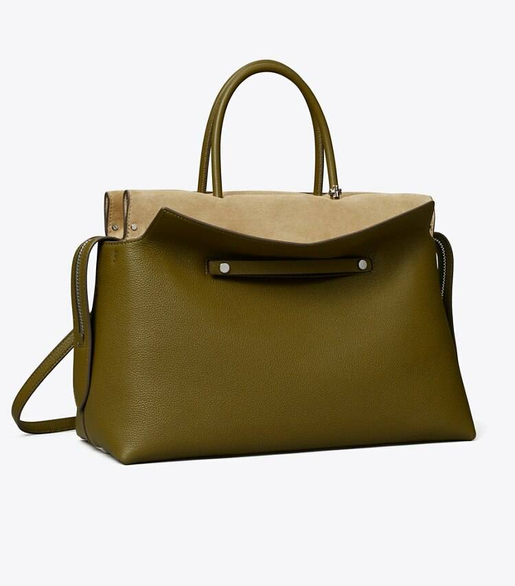 Women Tory Burch Large Mercer Pebbled Satchel Satchels Leccio