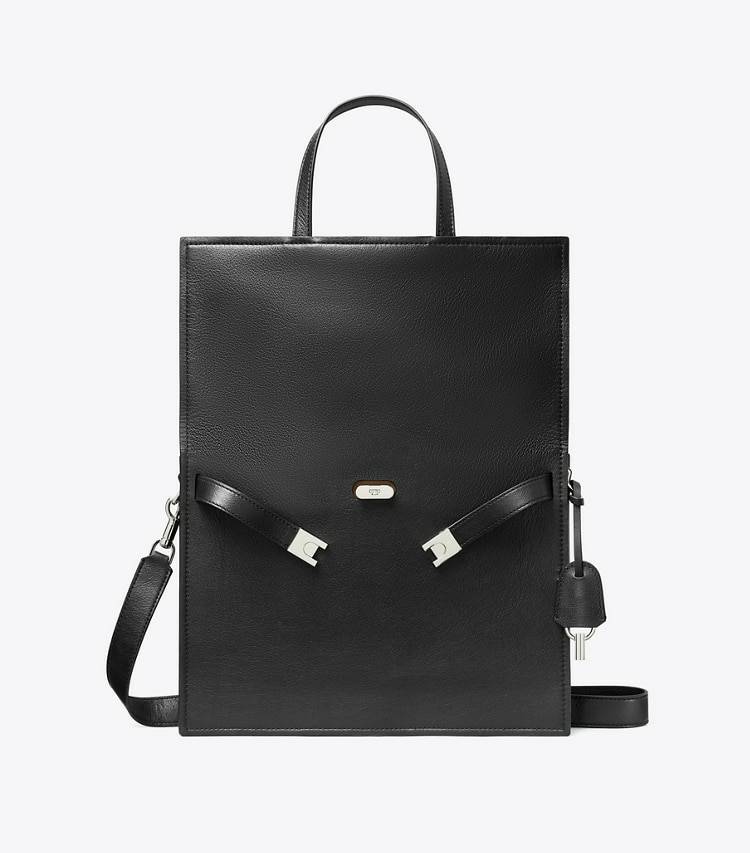 Women Tory Burch Lee Radziwill Shopper Black Shoulder Bags - Image 5