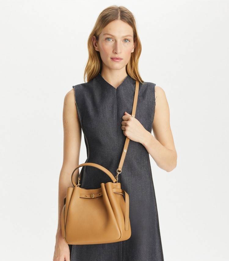 Women Tory Burch Romy Bucket Bag Totes Tiramisu - Image 2