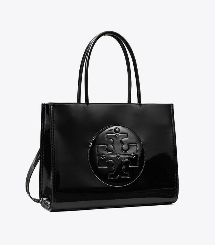 Women Tory Burch Small Ella Bio Patent Tote Black Tote Bags