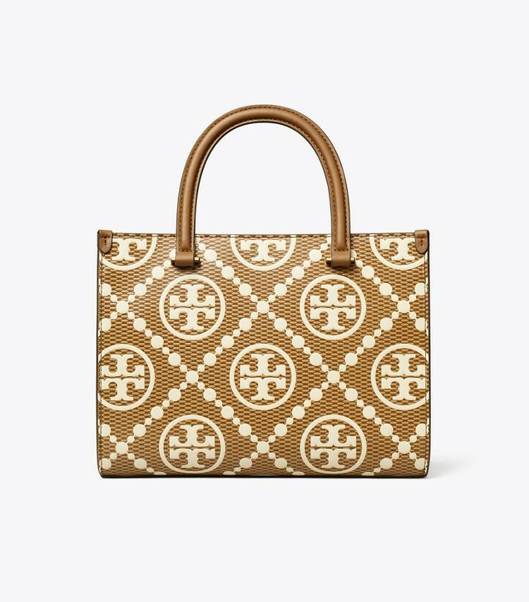 Women Tote Bags Walnut Tory Burch T Monogram Contrast Embossed Top-Handle Tote - Image 5