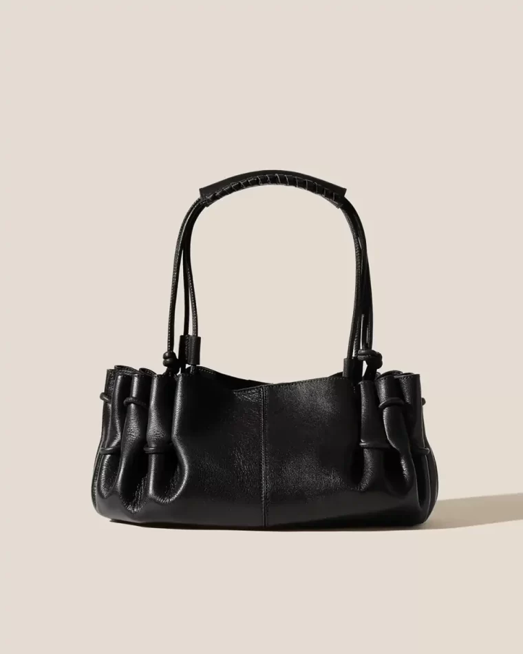 Arta - Pleated Shoulder Bag Shoulder Bags Women Hereu Black