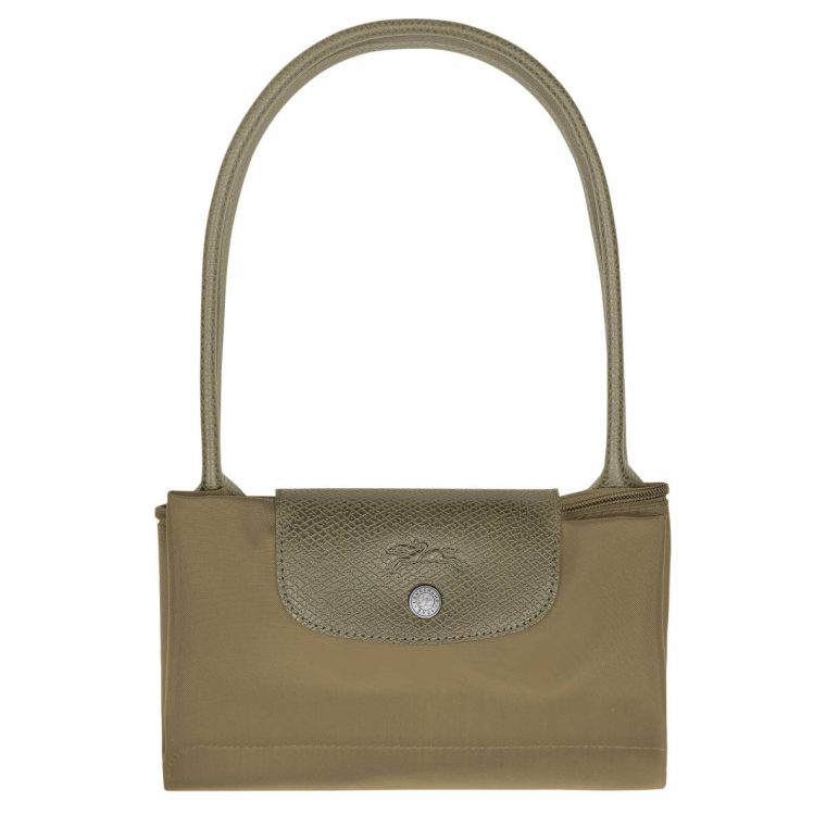 Artichoke Longchamp Shoulder Bags Women Le Pliage Green M Tote Bag Artichoke - Recycled Canvas - Image 5