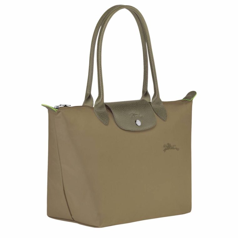 Artichoke Longchamp Shoulder Bags Women Le Pliage Green M Tote Bag Artichoke - Recycled Canvas