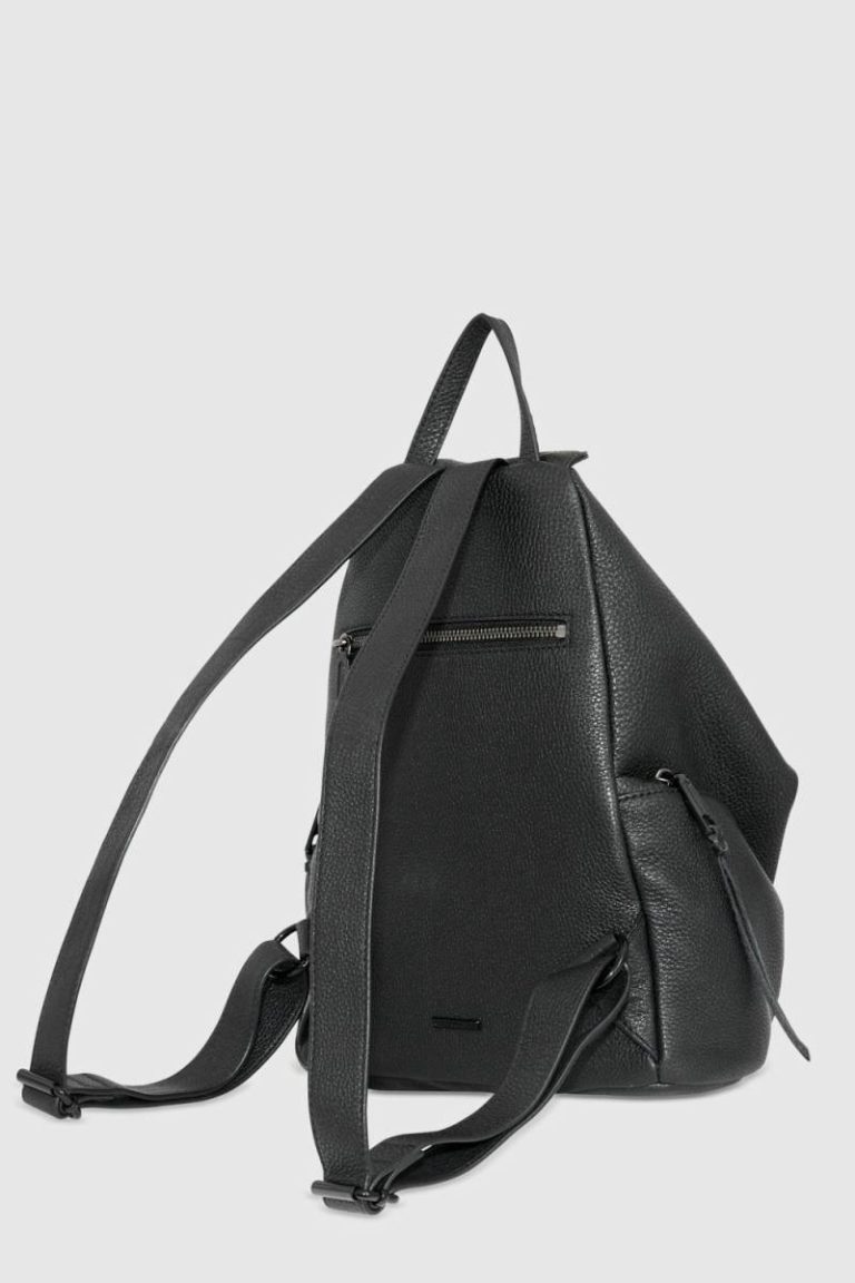 Backpack Rebecca Minkoff Women Julian Backpack - Black Leather Black-Black-Shellac - Image 2