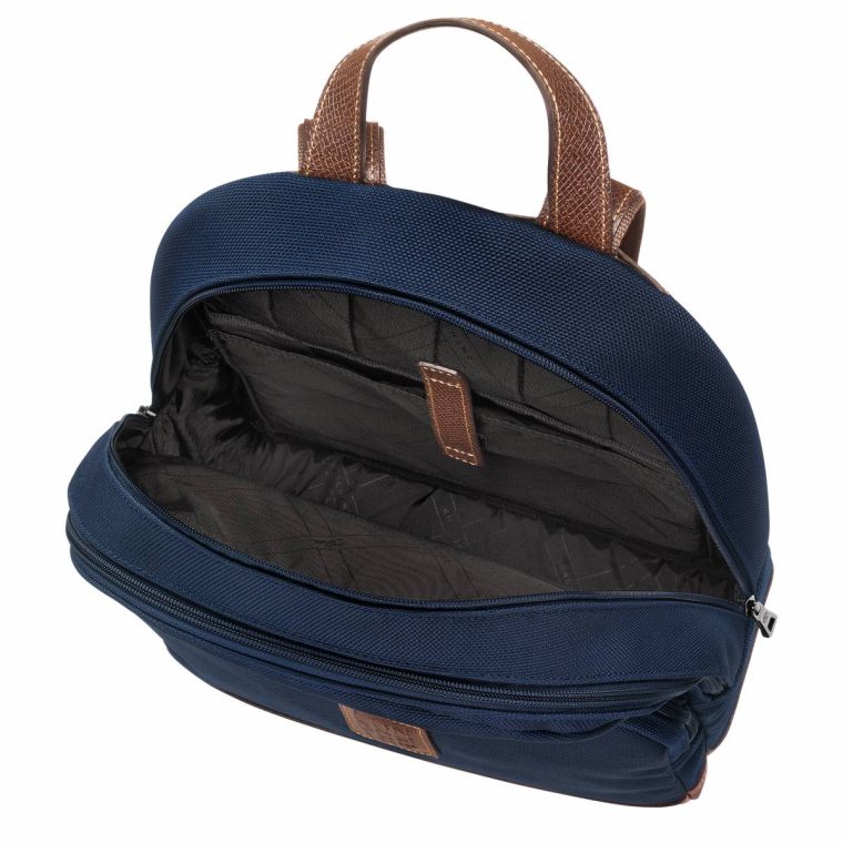 Backpacks Blue Boxford Backpack Blue - Recycled Canvas Men Longchamp - Image 4