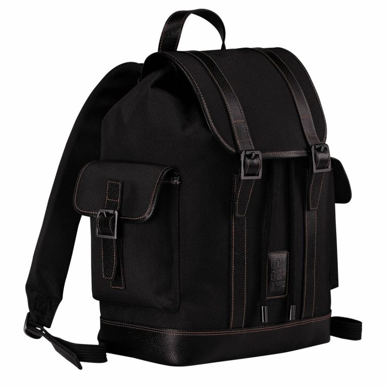 Backpacks Boxford Backpack Black - Recycled Canvas Men Black Longchamp - Image 2