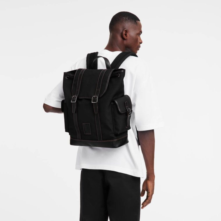 Backpacks Boxford Backpack Black - Recycled Canvas Men Black Longchamp