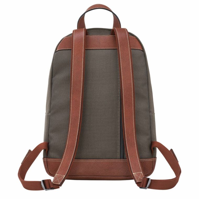 Backpacks Brown Men Longchamp Boxford Backpack Brown - Recycled Canvas - Image 3