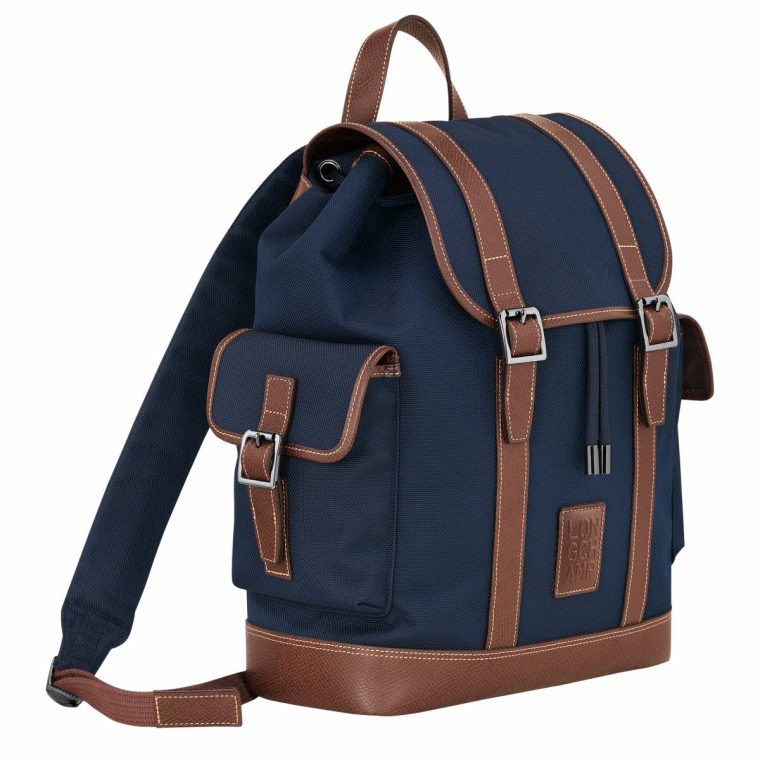 Backpacks Longchamp Blue Boxford Backpack Blue - Recycled Canvas Men - Image 2