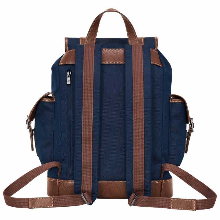 Backpacks Longchamp Blue Boxford Backpack Blue - Recycled Canvas Men - Image 3
