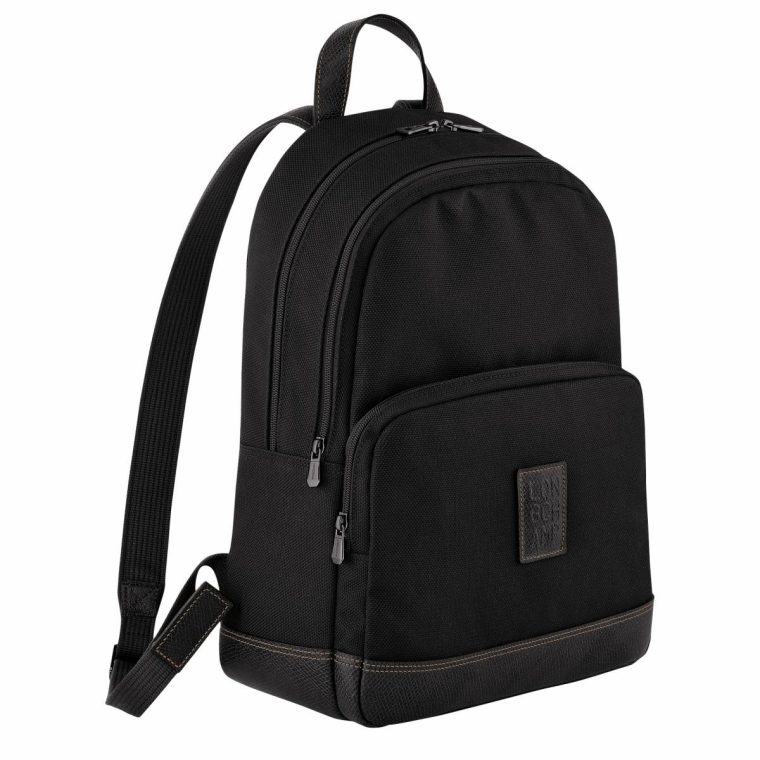 Backpacks Men Boxford Backpack Black - Recycled Canvas Longchamp Black - Image 2