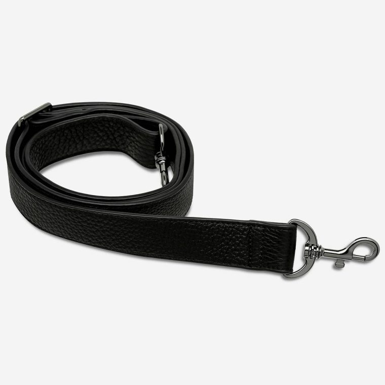 Bag Straps Status Anxiety Women Black Leather Strap Wide - Black - Image 2