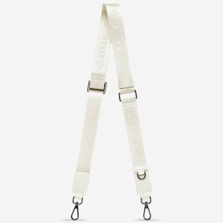 Bag Straps Women Status Anxiety Chalk Web Strap Thin - Chalk