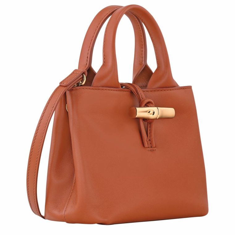 Bark Women Leather Bags Le Roseau Xs Handbag Bark - Leather Longchamp - Image 3