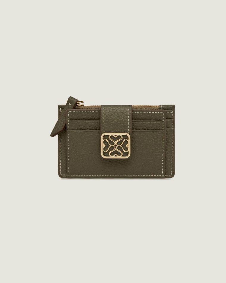 Bay Zipped Cardholder Strathberry Wallets Women Khaki - Image 2