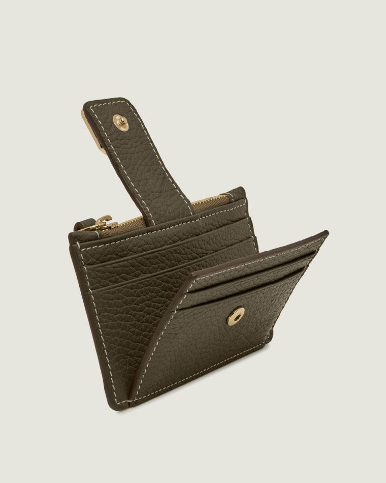 Bay Zipped Cardholder Strathberry Wallets Women Khaki