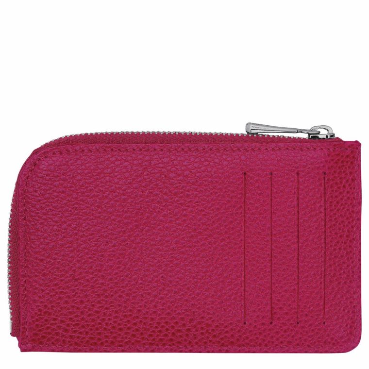 Beetroot Cardholders & Coin Purses Le Foulonné Card Holder Beetroot - Leather Women Longchamp - Image 2