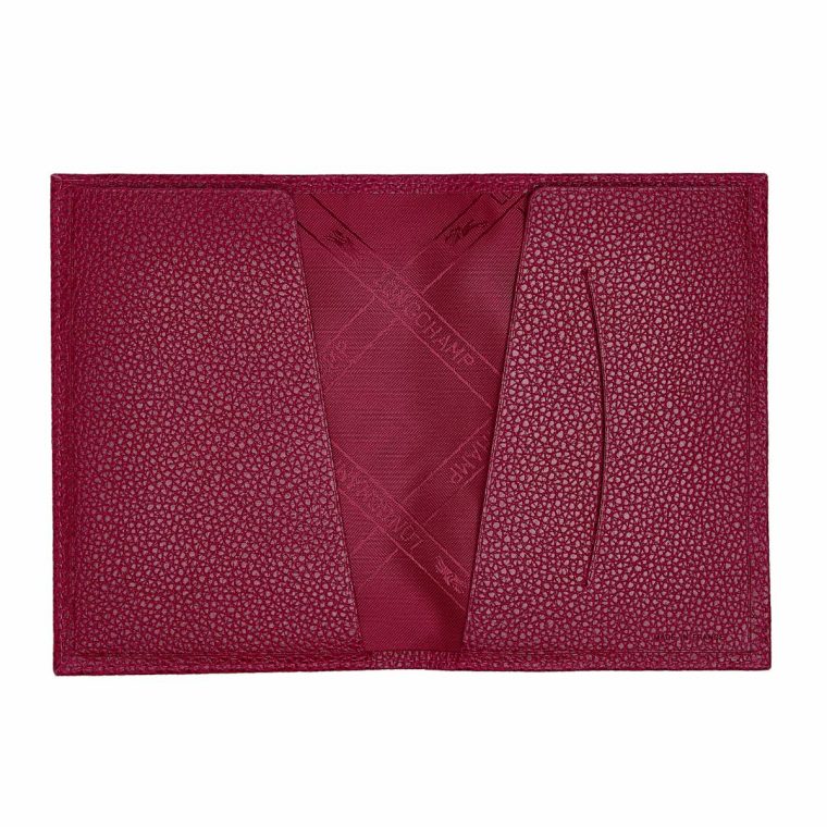 Beetroot Le Foulonné Passport Cover Beetroot - Leather Longchamp Women Pouches & Cases - Image 2