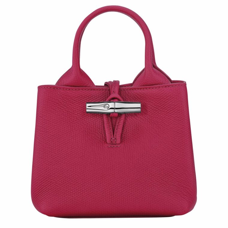 Beetroot Leather Bags Longchamp Women Le Roseau Xs Handbag Beetroot - Leather