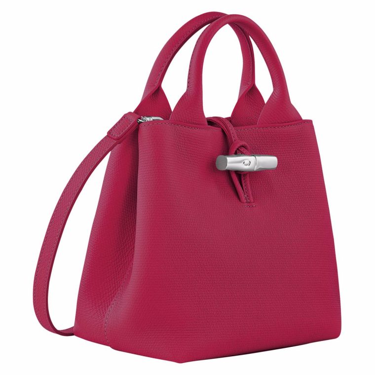 Beetroot Leather Bags Women Longchamp Le Roseau S Handbag Beetroot - Leather - Image 3