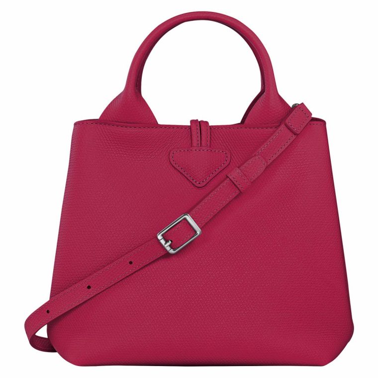 Beetroot Leather Bags Women Longchamp Le Roseau S Handbag Beetroot - Leather - Image 4