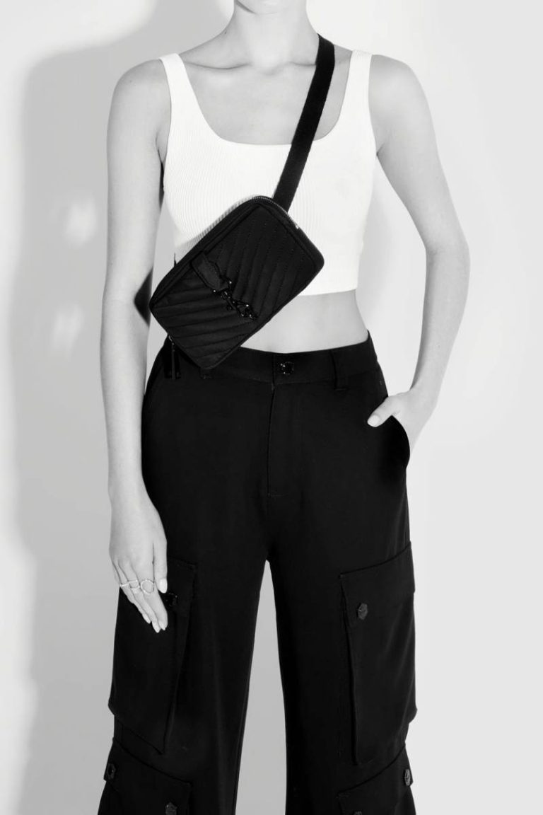 Belt Bag Women Rebecca Minkoff Black-Black-Shellac Edie Nylon Belt Bag - Image 4
