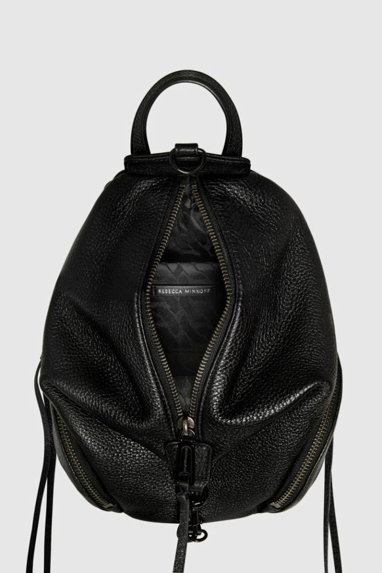 Black-Black-Shellac Convertible Mini Julian Backpack Backpack Women Rebecca Minkoff - Image 3