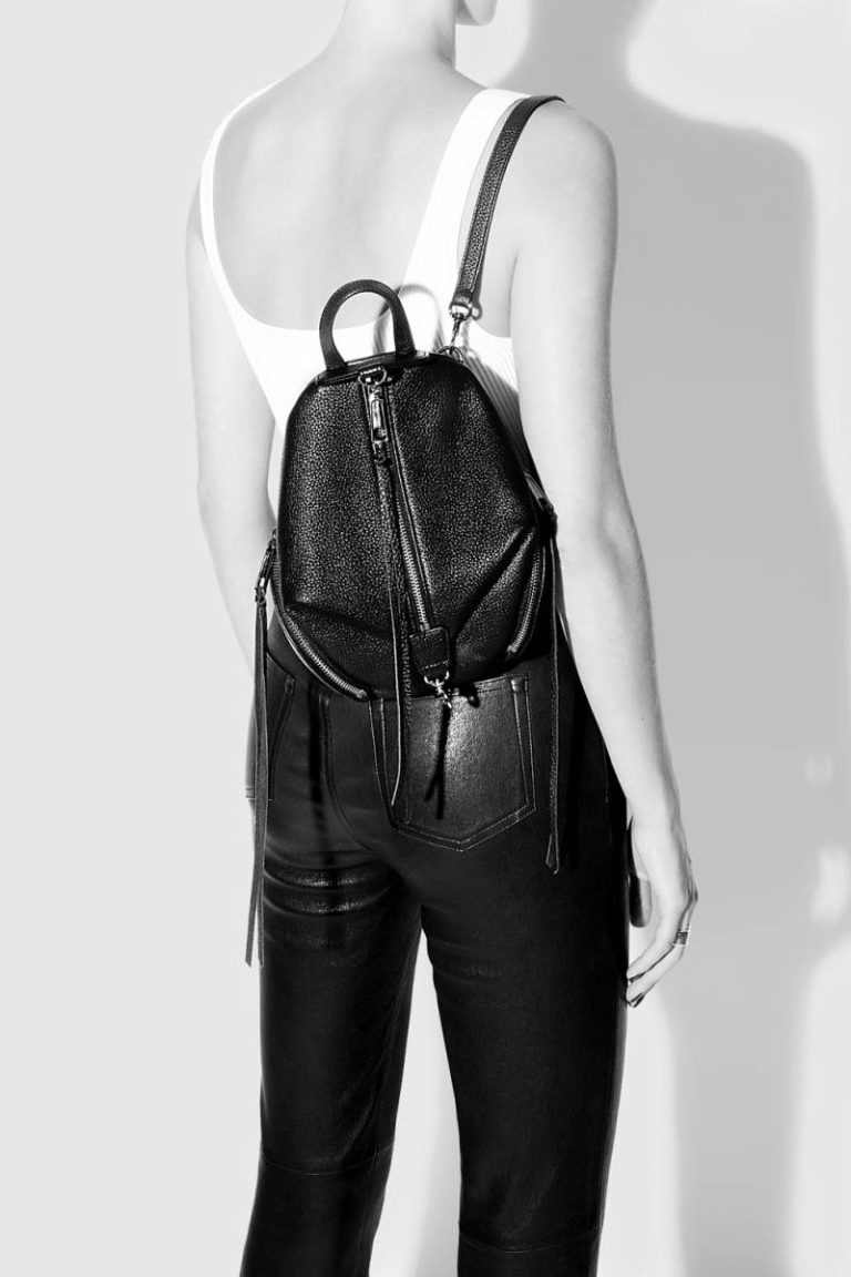 Black-Black-Shellac Convertible Mini Julian Backpack Backpack Women Rebecca Minkoff - Image 5