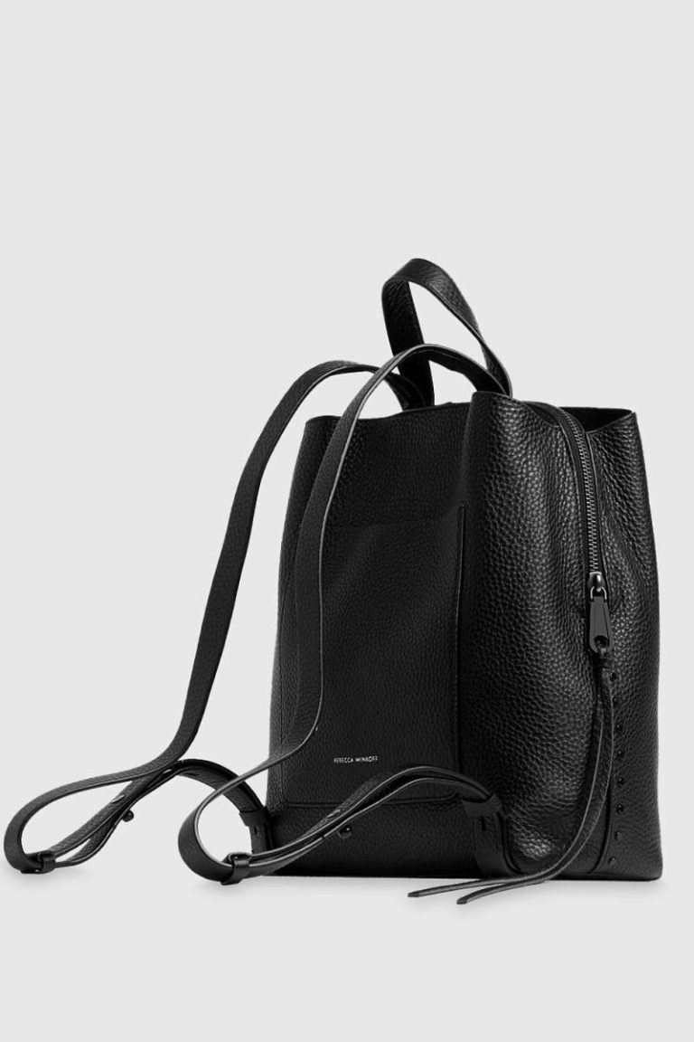 Black-Black-Shellac Darren Medium Backpack Women Rebecca Minkoff Backpack - Image 2