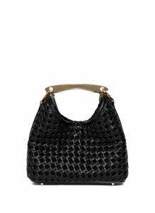 Black Boomerang Elleme Small Boomerang Woven Leather Black Women