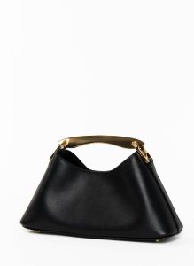 Black Boomerang Women Elleme Mini Boomerang Leather Black - Gold - Image 3