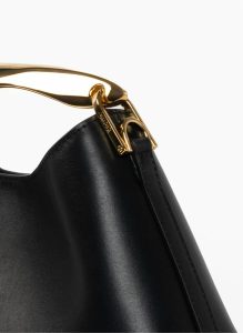 Black Boomerang Women Elleme Mini Boomerang Leather Black - Gold - Image 5
