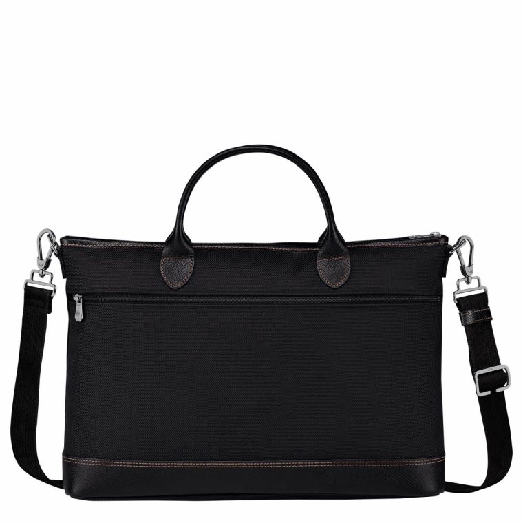 Black Boxford S Briefcase Black - Recycled Canvas Longchamp Briefcase Women - Image 2