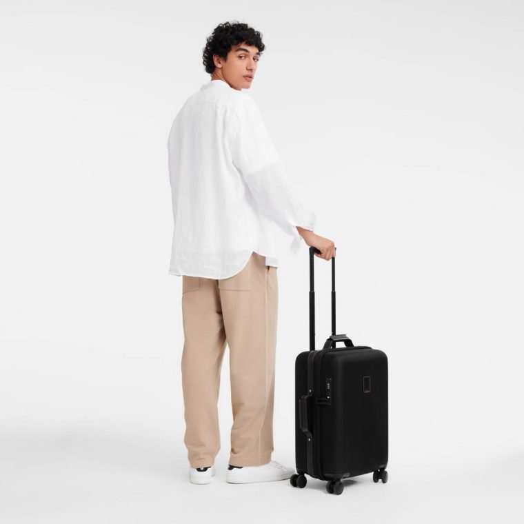 Black Boxford S Carry-On Black - Recycled Canvas Longchamp Suitcases Women